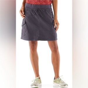 Prana | Bailey Linen Blend Cargo A-Line Skirt Gray | M